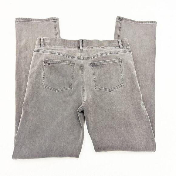 Betabrand Gray Wash Wide Leg Jegging Stretch Denim Jeans Slide On Size Medium - Picture 5 of 8